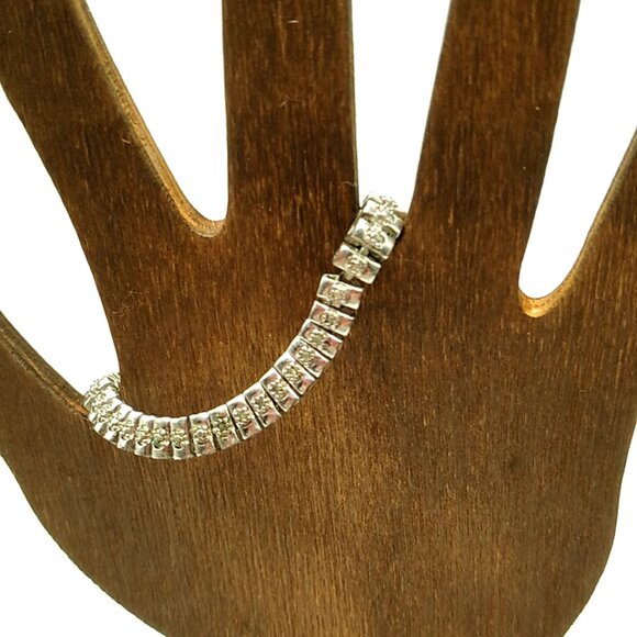 Tennis Style Bracelet Crystal Silver-tone - Picture 11 of 13